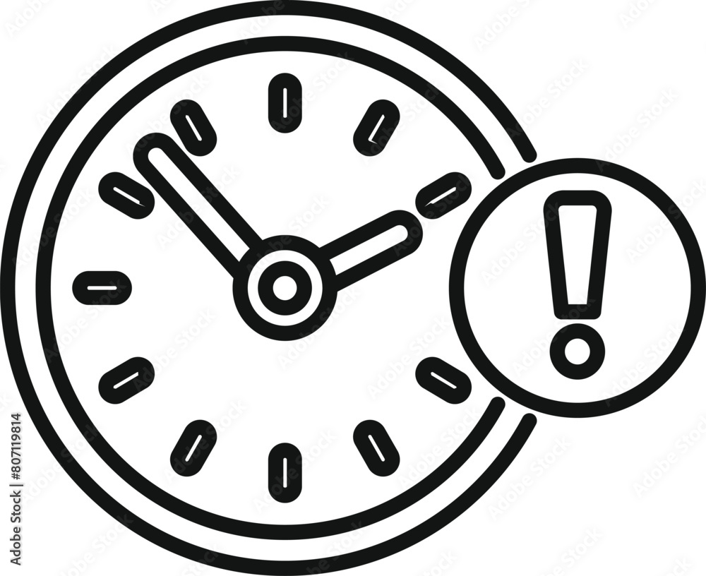 Duration hour concept icon outline vector. Overtime deadline. Agenda schedule Duration hour concept icon outline vector. Overtime deadline. Agenda schedule