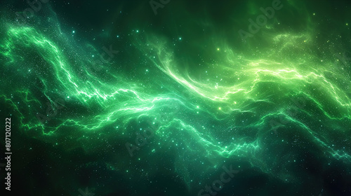 Green luxury Abstract wave dark background with light effect