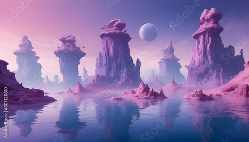 A surreal dreamscape with floating islands and sur upscaled 4