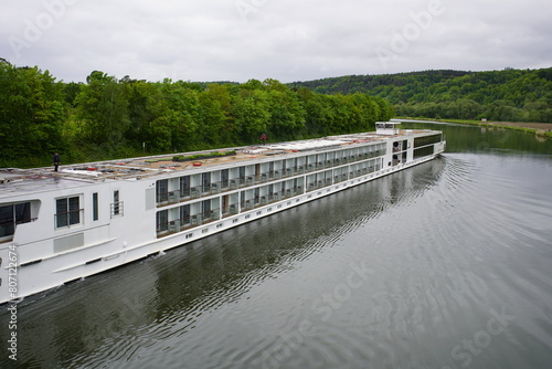 Excursion boat on the Danube river near Bad Abbach, Bavaria, Germany. © guentermanaus