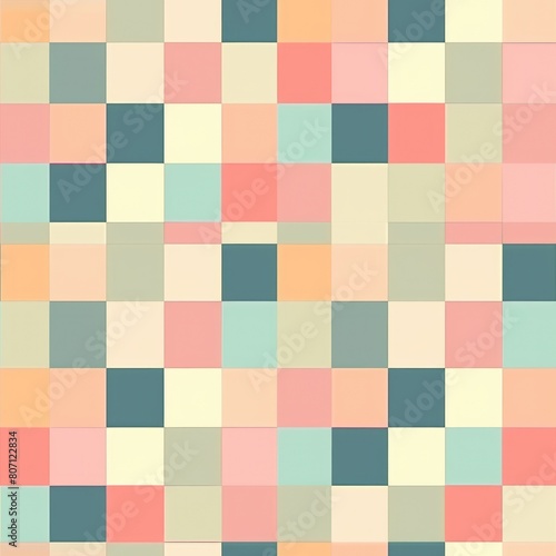 seamless, Repeating squares in a seamless geometric pattern create a colorful, retro background