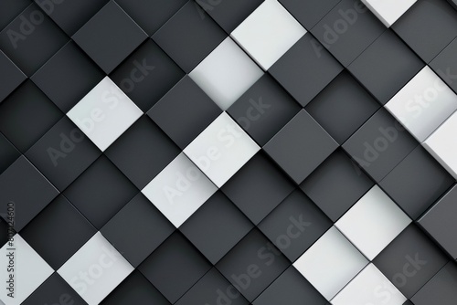 Modern Monochrome Geometric Wall Pattern