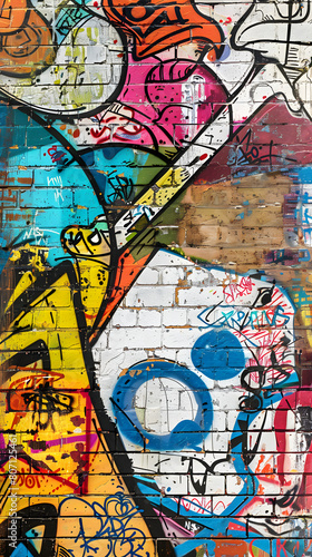 Bold, Vibrant Urban Slang - A Representation of Graffiti Culture and Street Art