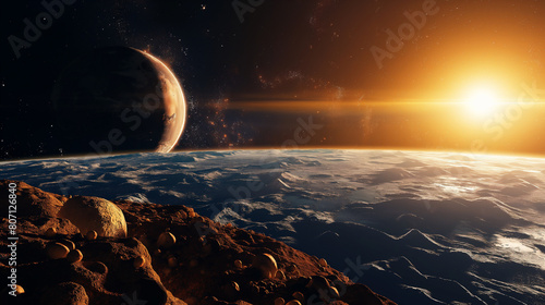 another earth. sci-fi background. abstract. #807126840