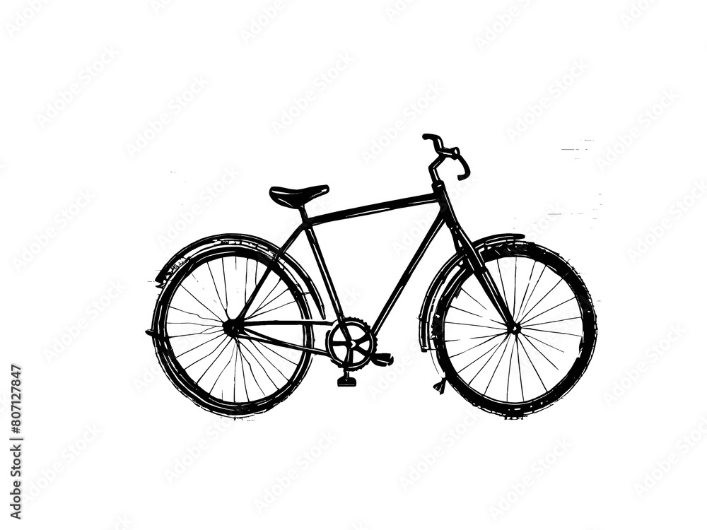 Fototapeta premium bicycle on a white