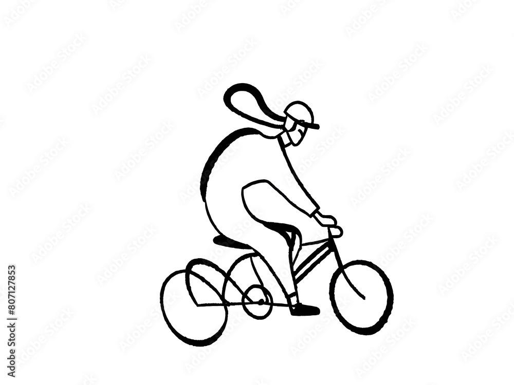 Obraz premium Man riding a cycle