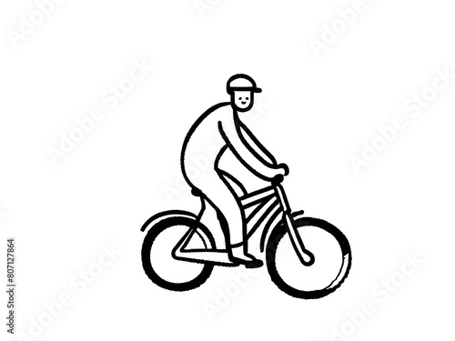 Man riding a cycle