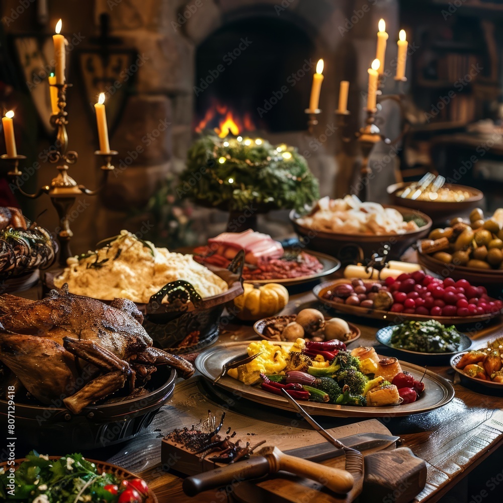 Dive into a medievalthemed feast