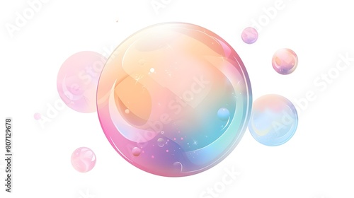 Soft Pastel Bubble Icon for Graphic Particle System Assets