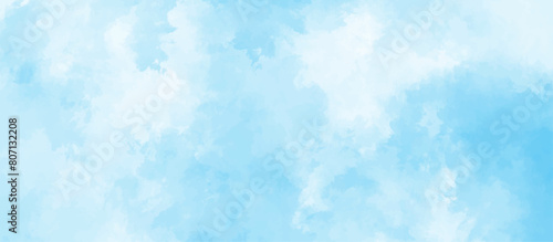 Gradient light white sky background with fluffy clouds .Nature landscape in environment day horizon skyline view .cloudy in sunshine calm bright winter air background .