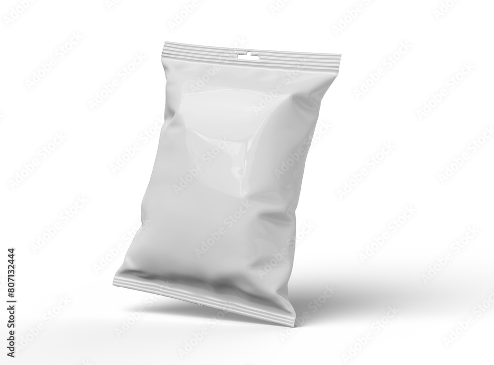 Realistic 3d rendered package for food snack, chips, cookies, peanuts, candy on a transparent background Realistic 3d rendered package for food snack, chips, cookies, peanuts, candy on a transparent background