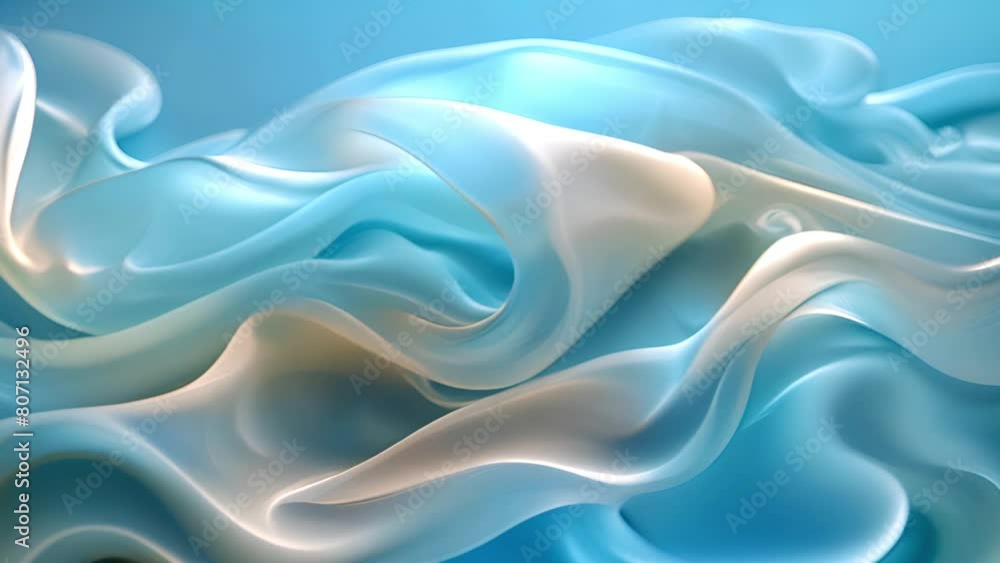 Light blue abstract background luxury cloth or liquid wave or wavy folds of grunge silk texture satin velvet material or luxurious, background effect. Smooth flowing and moving 4k video beauty Light blue abstract background luxury cloth or liquid wave or wavy folds of grunge silk texture satin velvet material or luxurious, background effect. Smooth flowing and moving 4k video beauty