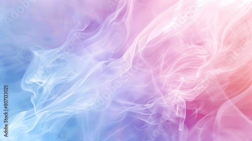 Serene Pastel Smoke Swirls Across Ethereal Digital Background