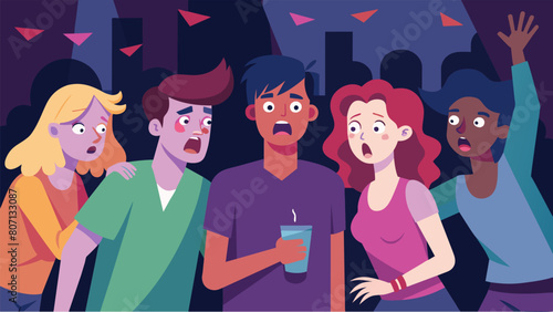 A group of teenagers at a party their fear filter causing them to interpret every loud noise as a potential police raid..