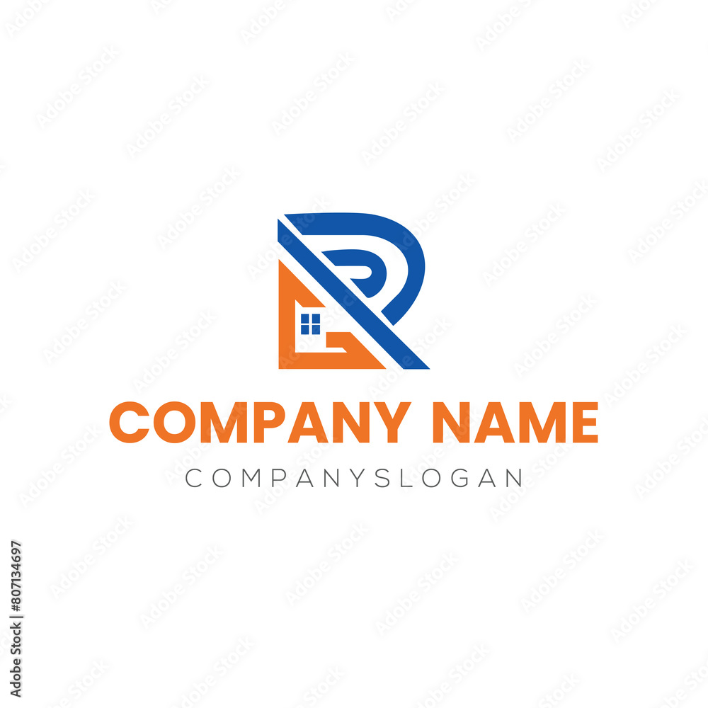 Home R logo design, vector logo design, illustration Home R logo design, vector logo design, illustration