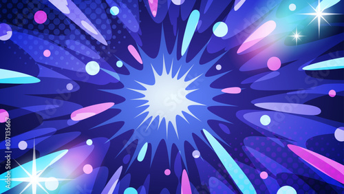 ワープのイメージの背景イラスト_16:9