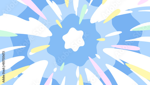 爆発のエフェクトの背景イラスト_16:9