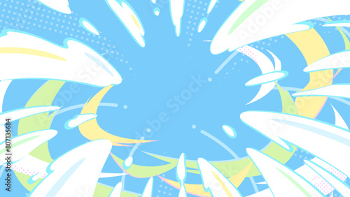 爆発のエフェクトの背景イラスト_16:9