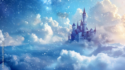 A castle in the clouds, its towers reaching towards the stars themselves