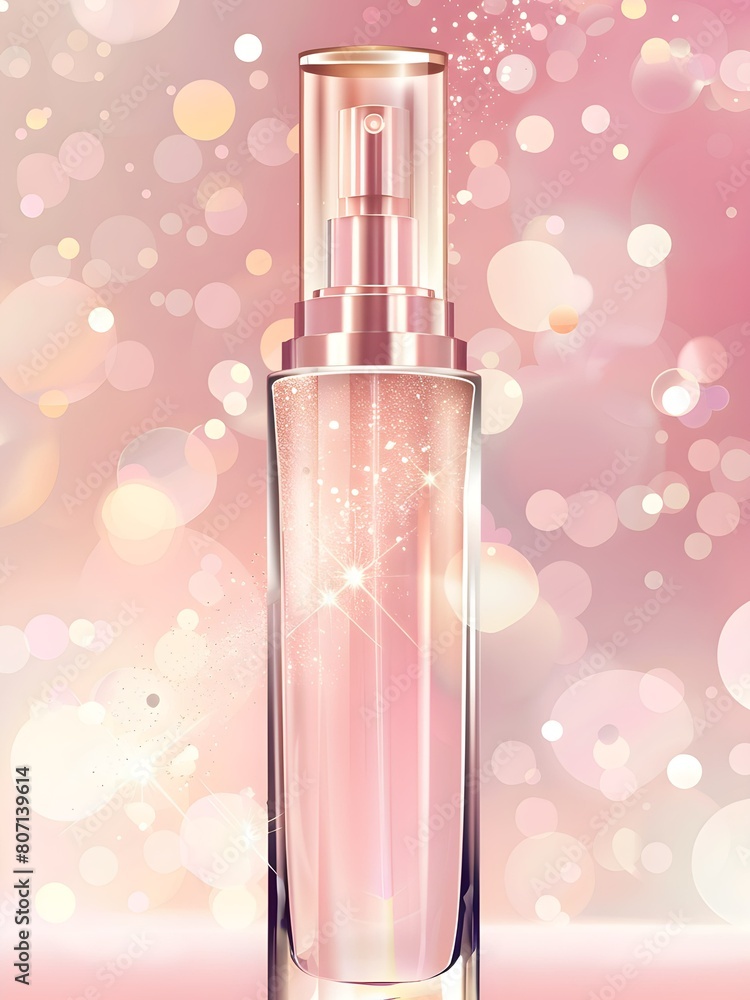 pink perfume bottle with reflection pink perfume bottle with reflection