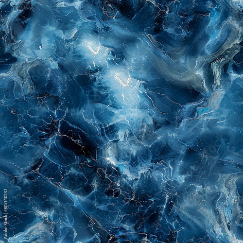 Close-up texture of blue marble with veins