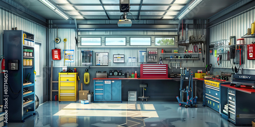 Equipment Maintenance Area Floor: Featuring a designated area for equipment maintenance and repair, with workbenches and storage for tools and parts.