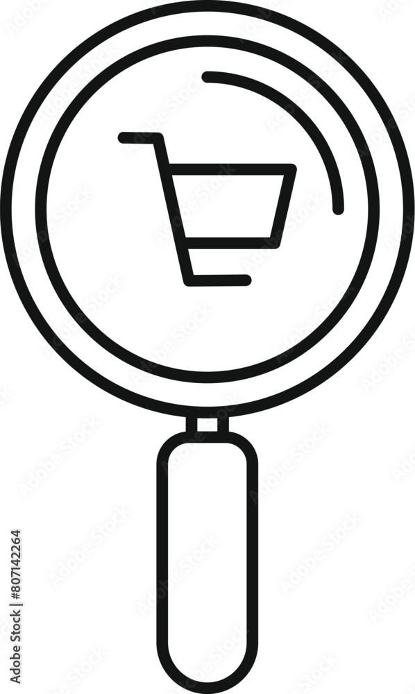 Search shop icon outline vector. Store locator online. App delivery sale Search shop icon outline vector. Store locator online. App delivery sale
