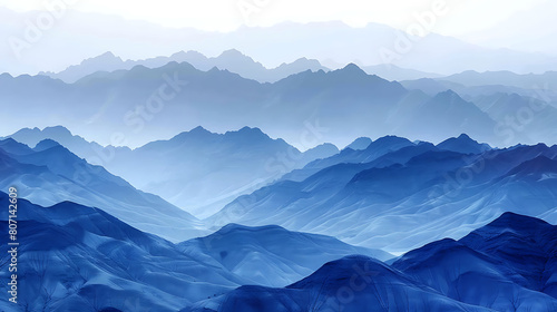 Beautiful landscape view at the top of mountains High quality photo