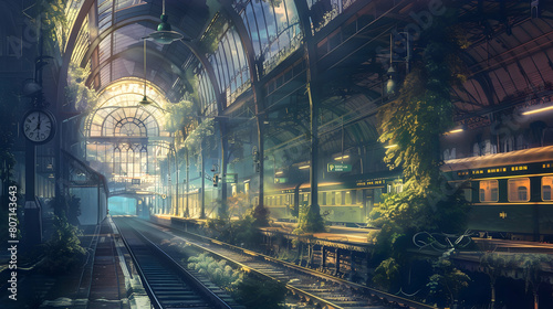 A train station where trains depart for destinations that exist only in dreams photo