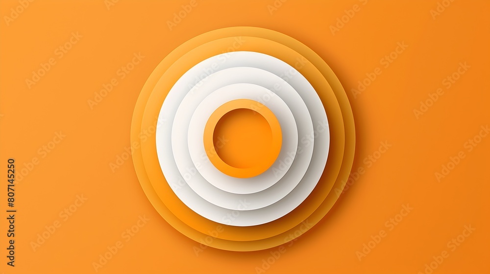Minimalist Circular Sections on Vibrant Orange Background Minimalist Circular Sections on Vibrant Orange Background