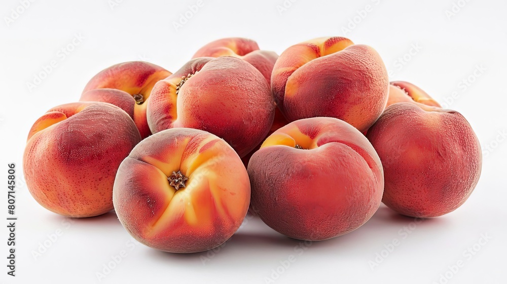 ripe peaches on clean isolated background ripe peaches on clean isolated background