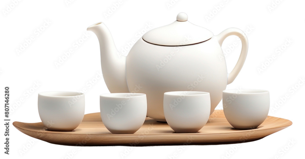 PNG Tea set porcelain teapot white.