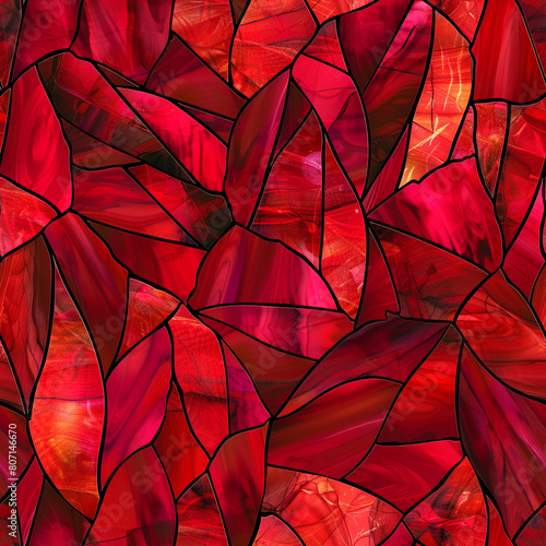 Red cracked texture resembling stained glass