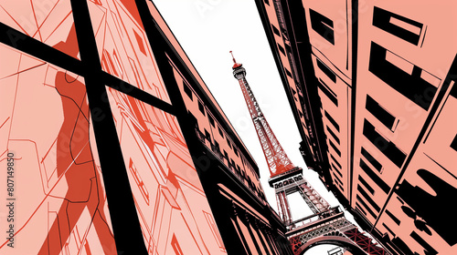 Striking Parisian travel po...