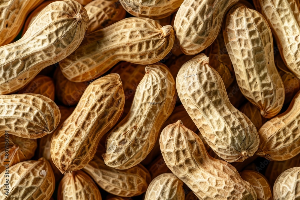 Peanuts in shells as a food background Peanuts in shells as a food background