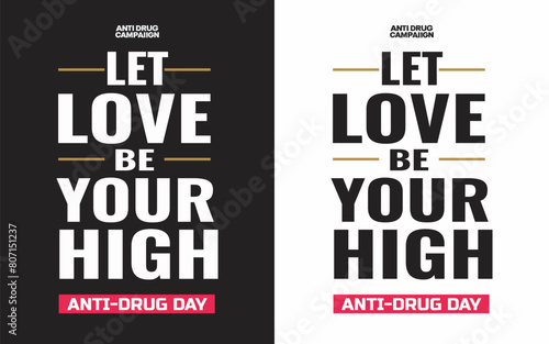World Anti-Drug Day design for poster  banner  getting card  and t-shirt