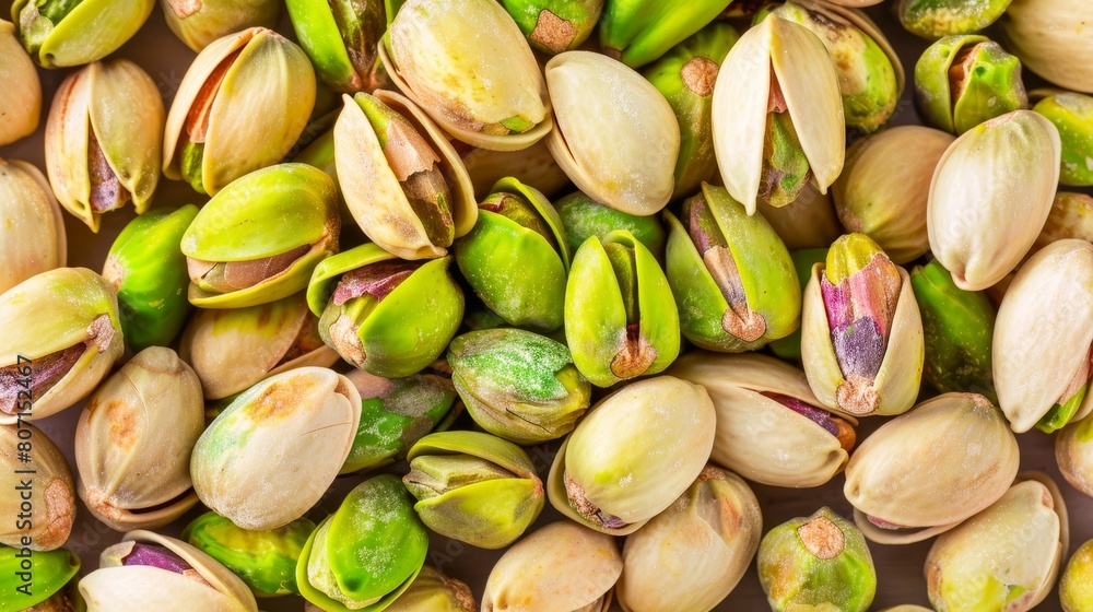 Close-up of fresh pistachio surrounded by a variety of delicious assorted nuts for sale Close-up of fresh pistachio surrounded by a variety of delicious assorted nuts for sale