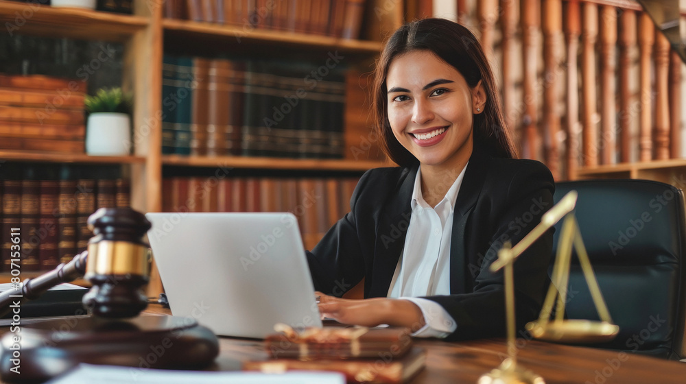 Young female lawyer sitting at office Young female lawyer sitting at office