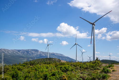 Wind Power Generation in the Hills of Izmir, Turkey