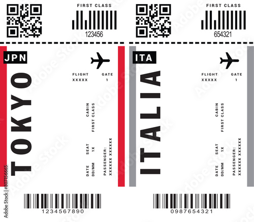  Flight Ticket Stock