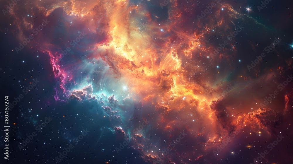 Fototapeta premium colorful nebula abstract background