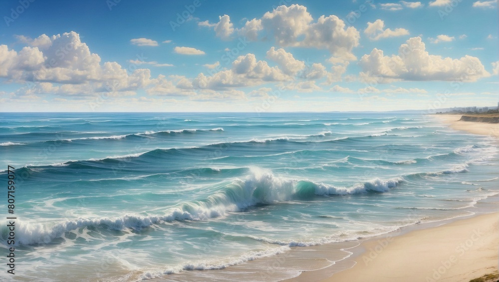 Fototapeta premium waves on the beach