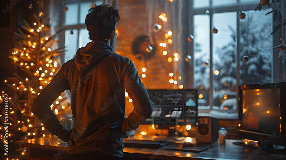 Stay Fit at Home: Employee's Photo Realistic Fitness Routine with Online Classes, Keeping Active During the Holidays Stay Fit at Home: Employee's Photo Realistic Fitness Routine with Online Classes, Keeping Active During the Holidays