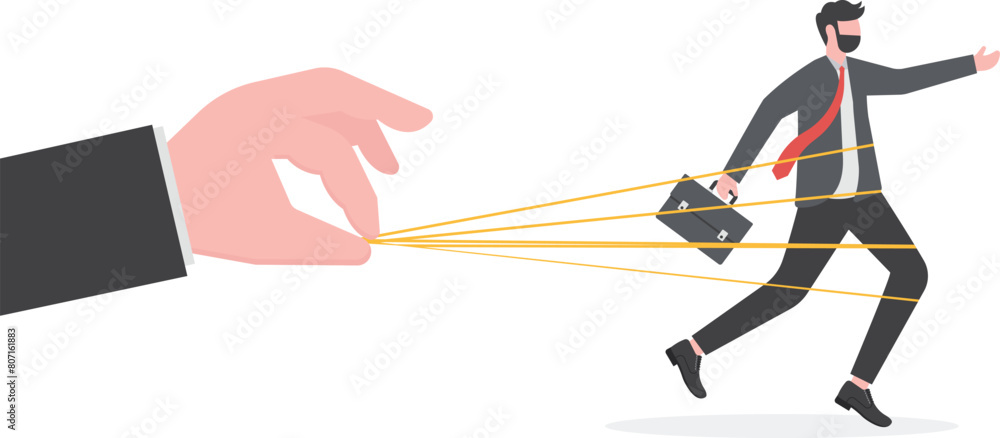 Fototapeta premium monopoly business Compete with big businesses. Businessman fighting with big businessman hand