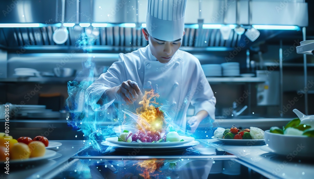 Step into the future of gastronomy with a front-facing view of a ...