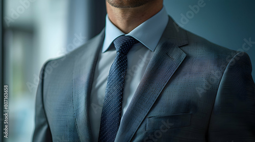 Confident Employee in Professional Attire for Business Goals Concept