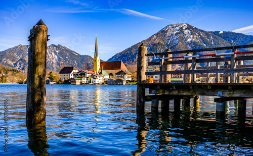 old town of Rottach-Egern at the Tegernsee lake photo