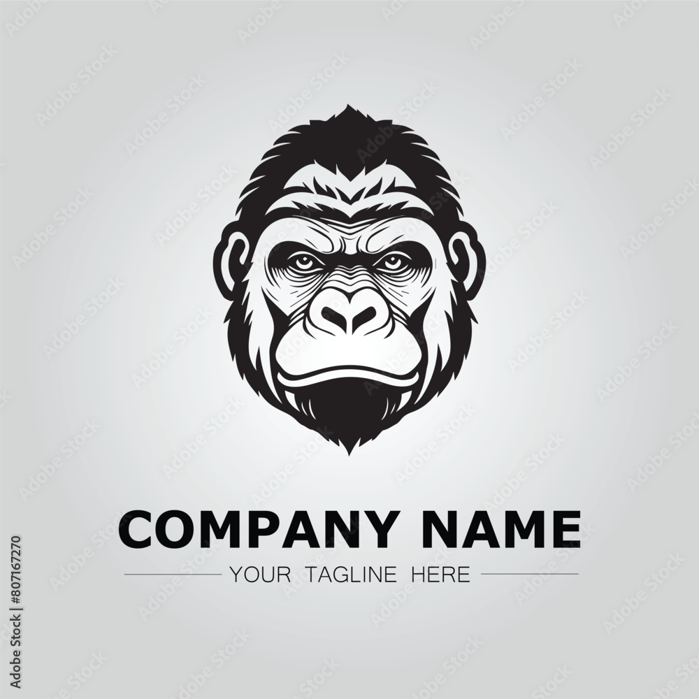 Gorilla Head symbol logo company vector image on the white background
Gorilla Head symbol logo company vector image on the white background