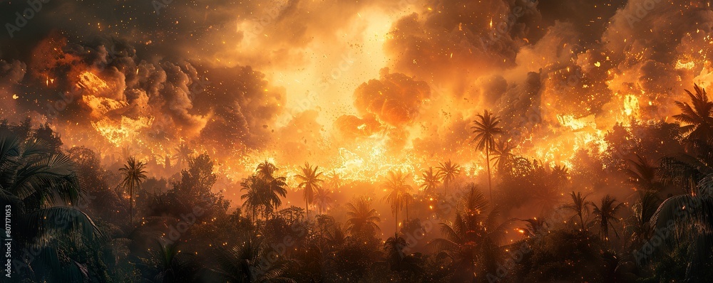 war explosion background