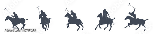 Engaging polo match vector illustration